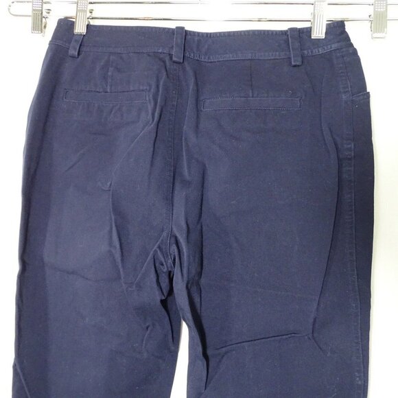 Lauren Ralph Lauren Capri Cropped Pants Women Size 8 Blue Pockets FLAW - Picture 4 of 8